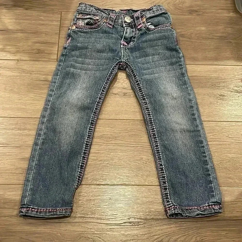 ❤️2/$40❤️True Religion Little Girl Jeans - size 3/4